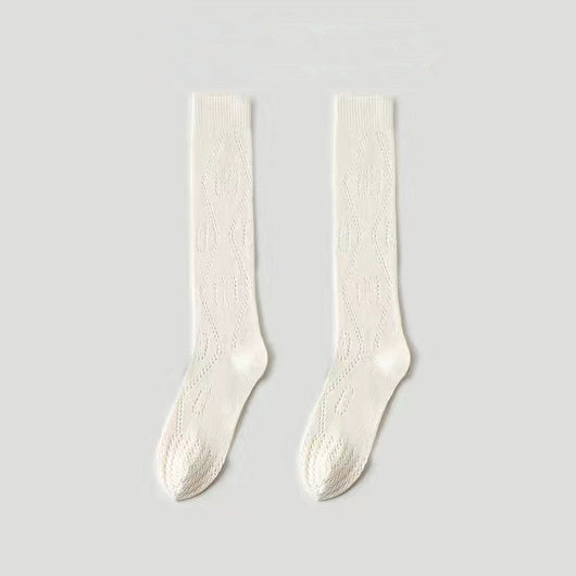 Calcetines JK Estilo Japonés Hueco Negro y Blanco con Relleno Suave - Image 10