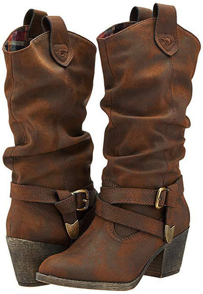Botas Vintage con Tiras Cruzadas para Mujer - Image 13