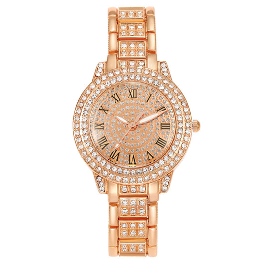 Reloj de Diamantes Digitales con Números Romanos y Brillantes para Mujer - Image 7