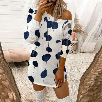 Vestido Estampado de Leopardo con Hombro Descubierto y Mangas Largas - Image 7
