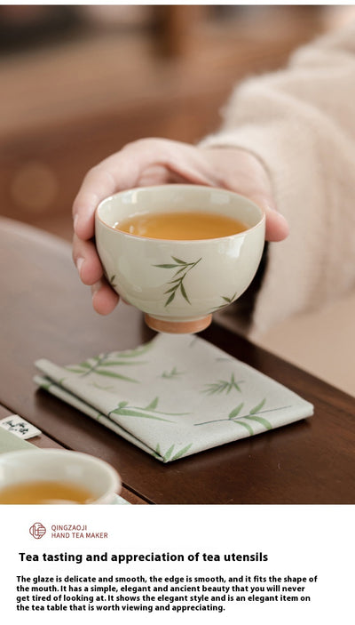 Juego de Té Portátil Bambú Pintado a Mano - Tetera y Taza Todo en Uno - Image 23