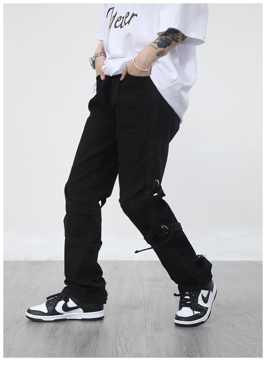 Jeans Rectos Sueltos con Detalle de Cinta - Estilo Urbano - Image 5