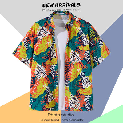 Camisa Estampada Tailandesa Manga Corta para Hombre - Image 13