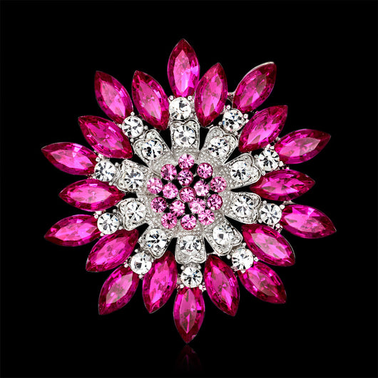 Broche Retro de Cristal Versátil para Cualquier Estilo
