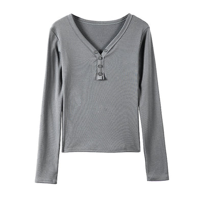 Polera Térmica Cuello en V Manga Larga con Forro Polar - Image 4