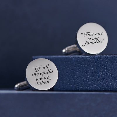 Gemelos Personalizados en Acero Inoxidable con Nombre y Fecha para Hombre - Image 4