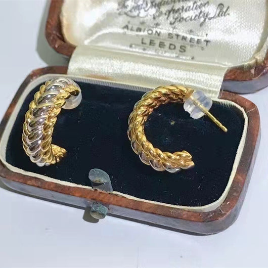 Aretes de Oro 18K Trenzados - Image 6