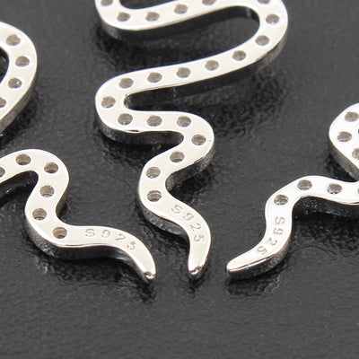 Piercing Ombligo Plata de Ley con Diseño de Serpiente y Circonita - Image 9