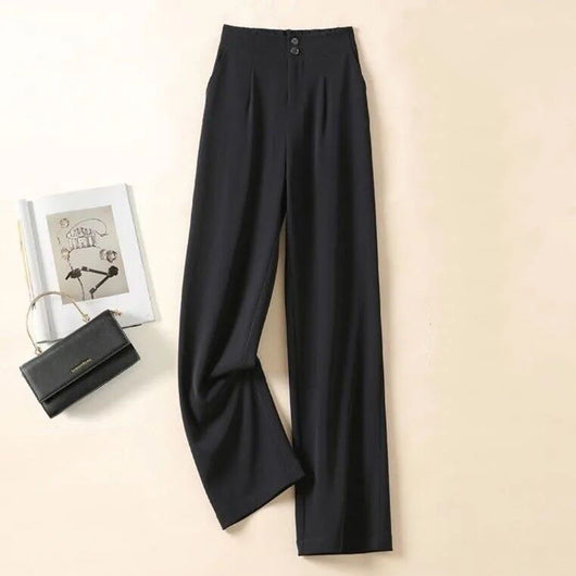 Pantalones Anchos de Cintura Alta en Gasa - Estilo Casual Elegante - Image 18
