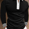 Polo Manga Larga Rayas Cuello Solapa Slim Fit Hombre