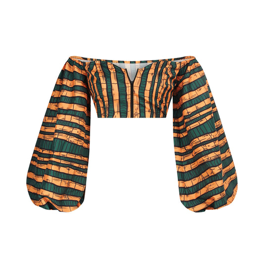 Blusa Estampada Cuello Redondo con Mangas Largas para Mujer - Image 2