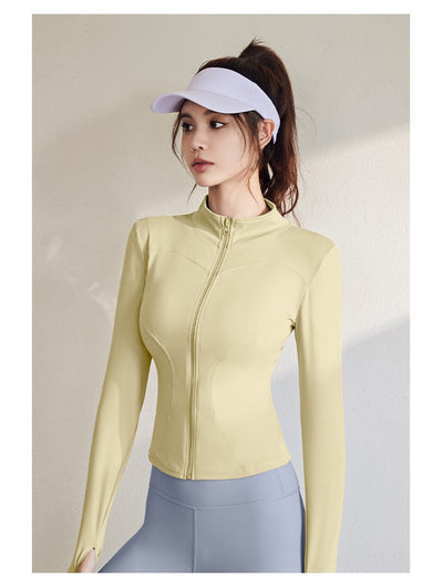 Chaqueta Deportiva Mujer Manga Larga Ajustada para Running, Fitness y Yoga - Image 43
