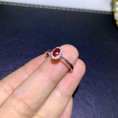 Anillo de Rubí Sangre de Paloma en Plata 925 - Image 4