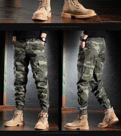 Pantalones de Trabajo Camuflaje Sueltos con Puño en Tobillo para Hombre - Image 14