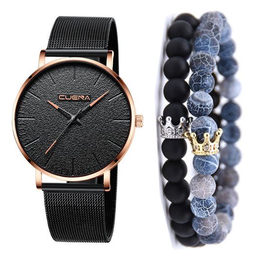 Juego de 3 Relojes de Pulsera Malla Metálica para Hombre - Estilo Ejecutivo - Image 4