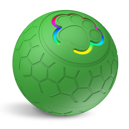 Orange electric intelligent remote control ball with a multicolor light-up paw print and hexagonal texture. - Image 9