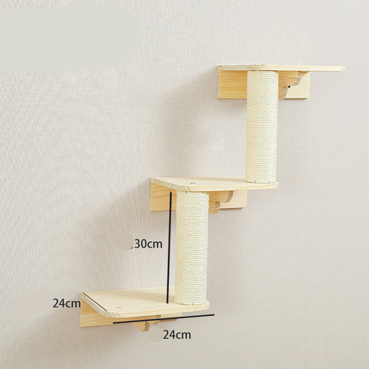 Plataforma Rascadora de Madera Maciza para Gatos con Tablero de Sisal - Image 21