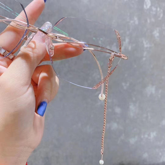 Gafas Graduadas Sin Marco para Mujer con Detalles en Cristales - Image 6
