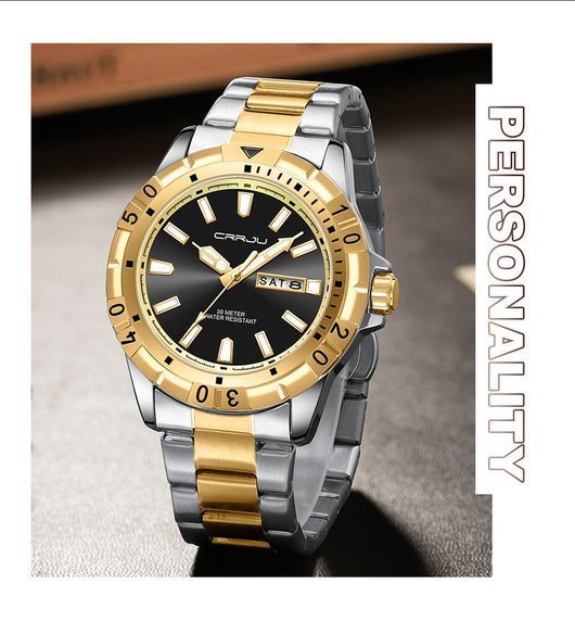 Reloj de Negocios para Hombre con Esfera Grande, Resistente al Agua y Doble Calendario - Image 16