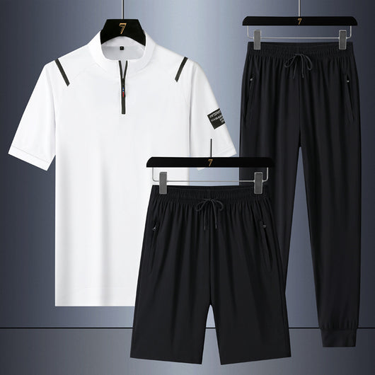 Traje Tres Piezas Ice Silk de Secado Rápido para Hombre - Image 18