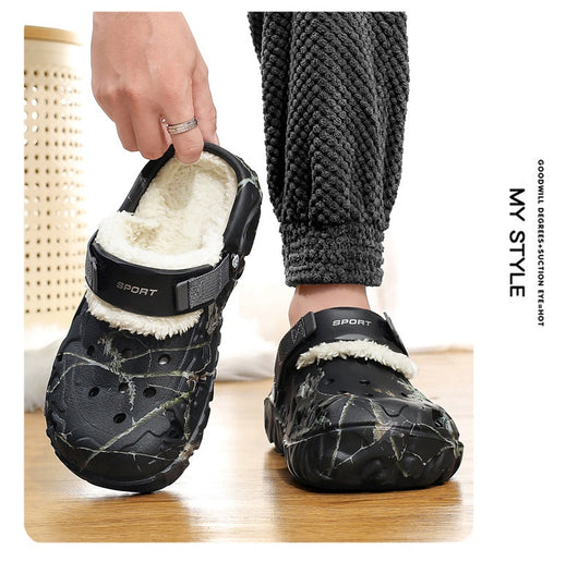 Pantuflas de Algodón con Suela Gruesa y Forro Polar - Zapatos Cálidos Cerrados - Image 14