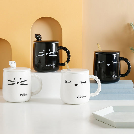 Taza de Cerámica para Gato con Tapa y Cuchara - Image 5