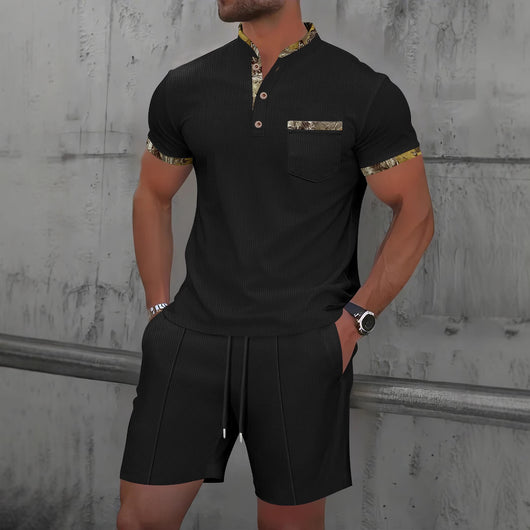 Polo Ejecutivo Textura Waffle con Cierre y Cuello Clásico - Image 2