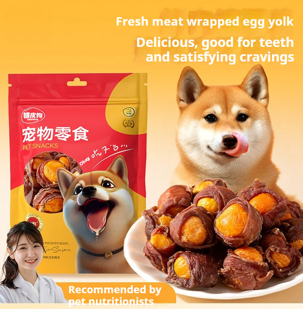 Premios para Perros con Yema de Huevo y Carne - Snacks Nutritivos para Entrenamiento