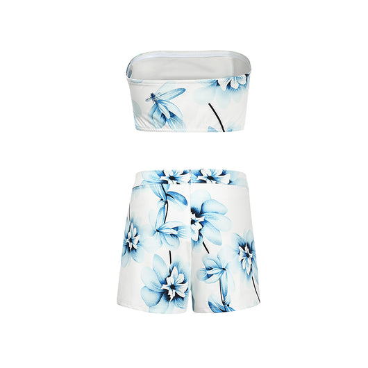 Conjunto Estampado Crop Top y Short - Diseño Moderno Vientre Descubierto - Image 5