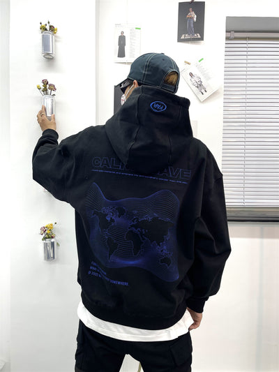 Sudadera con Capucha Estampada Primavera Otoño para Hombre - Image 3