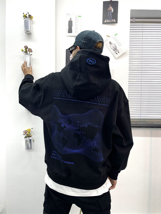 Sudadera con Capucha Estampada Primavera Otoño para Hombre - Image 3