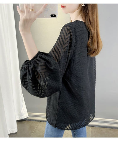 Blusa Chifón Premium Efecto Reductor y Cobertura Abdominal - Image 12