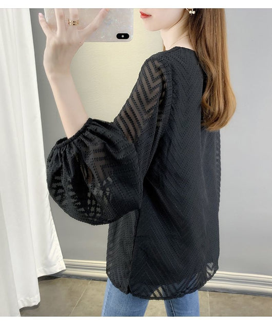Blusa Chifón Premium Efecto Reductor y Cobertura Abdominal - Image 12
