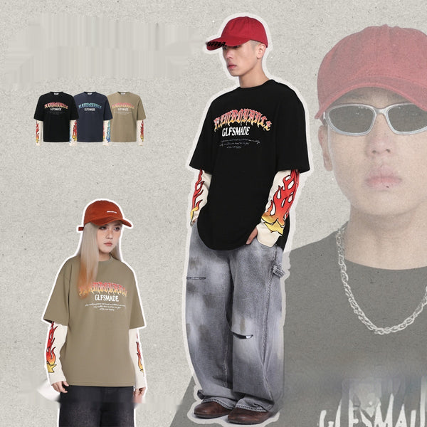 Camiseta Personalizada para Hombre con Estampado de Llamas