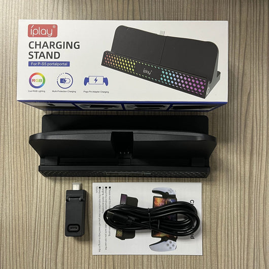 Base de Carga con Soporte Fijo y Lámpara RGB para Consolas de Juego - Image 28