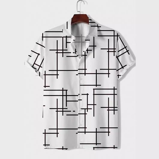 Camisa Casual de Hombre con Rayas Estampadas - Image 4