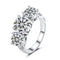 Moissanite Ring Advanced Sense Ring Ornament US Tamaño 5 4 Karat Moissanite