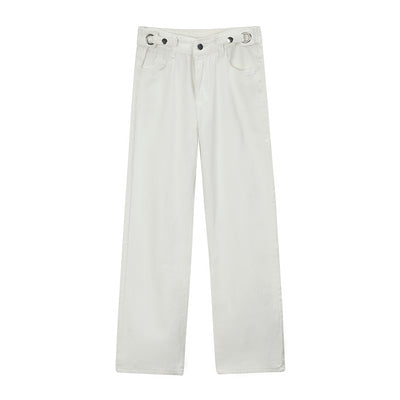 Pantalones Vaqueros Cintura Alta Corte Recto Pierna Ancha - Image 7
