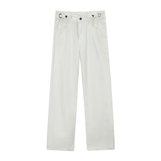 Pantalones Vaqueros Cintura Alta Corte Recto Pierna Ancha - Image 7