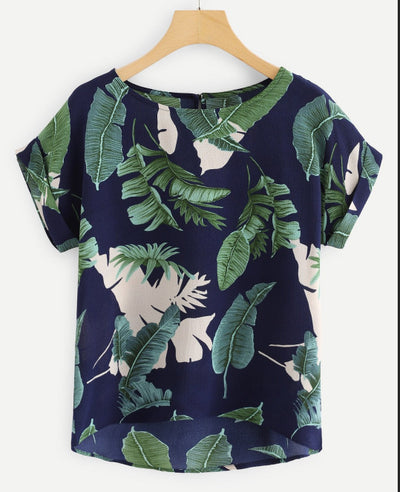 Blusa Floral de Cuello Redondo con Estampado Paris Beads - Image 15