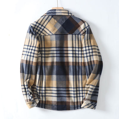 Camisa de Franela a Cuadros Cálida y Cómoda con Solapa - Image 5