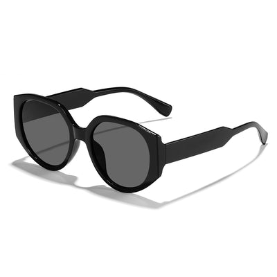 Coffee frame polygon sunglasses with brown gradient lenses on a white background. - Image 2
