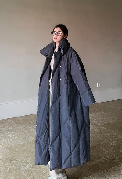 Abrigo Largo Invierno Talla Grande Estilo Coreano para Mujer - Image 22