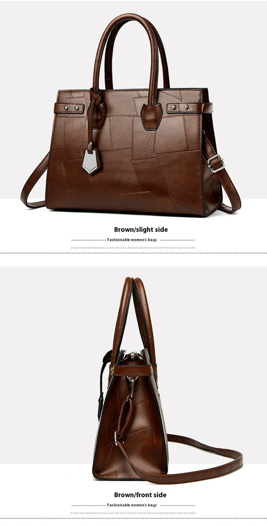 Bolsa Bandolera de Un Solo Hombro en Color Sólido con Cierre - Image 19