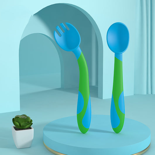 Set de Cubiertos Infantiles con Cuchara Giratoria y Tenedor de Entrenamiento - Image 20