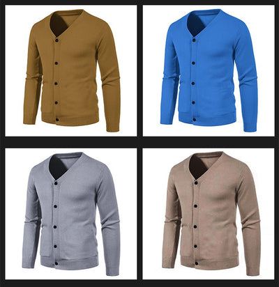 Cardigan de Punto para Hombre - Suéter V-Neck Moderno y Versátil - Image 13