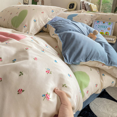 Funda Nórdica de Algodón Lavado para Cama de Estudiante - Image 29