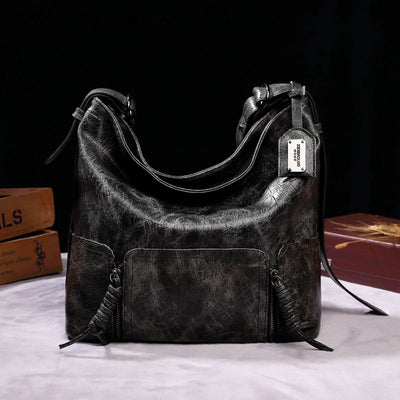 Bolsa Bandolera Asimétrica Estilo Bucket para Mujer