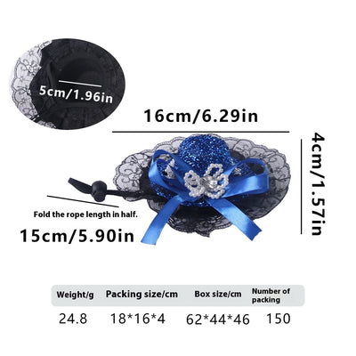 Sombrero de Encaje para Gatos - Accesorios para Sesiones Fotográficas y Disfraces - Image 8