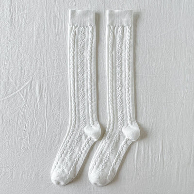 Calcetines Retro Lolita Malla Hueca Rayas Verticales Primavera Verano - Image 15